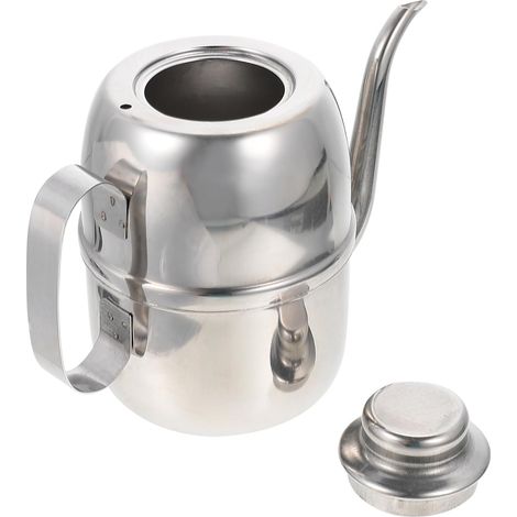 Distributeur D'huile D'olive en Acier Inoxydable 14oz, Bouteille à Huile Facile à Nettoyer, Usage Longue Durée pour Buffet Cuisine (1/5)