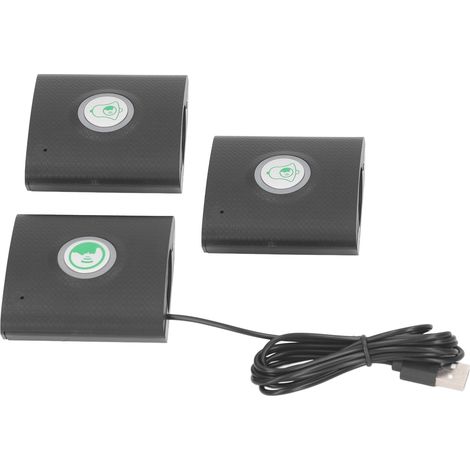 2 externe, 1 interne Einheit, 2-Wege-Sprach-Türsprechanlage mit großer Reichweite, 433 MHz, drahtlose Gegensprechanlage für die Heimüberwachung, Schwarz (1/5)