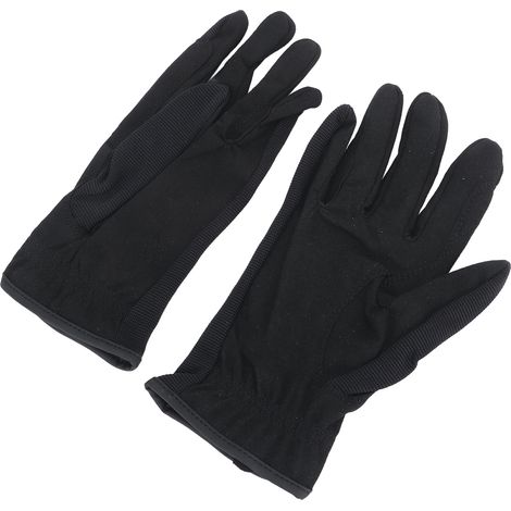 Gants d'équitation noirs antidérapants et compatibles avec les écrans tactiles, pour hommes et femmes, tailles S/M. (1/5)