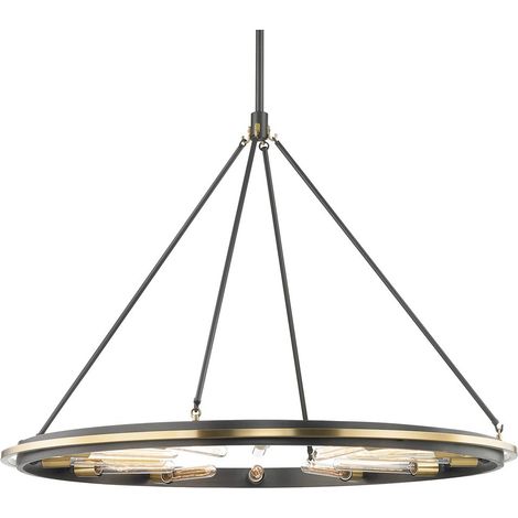 Chambers Suspension 12 Lumières Laiton Vieilli