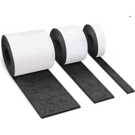 pièces - Bande de feutre autocollante - 100cm2cm/100cm5cm/100cm10cm - Feutrage Pieds de chaise - Protections de pieds de chaise - Protections de pieds de chaise autocollantes - noir (1/3)