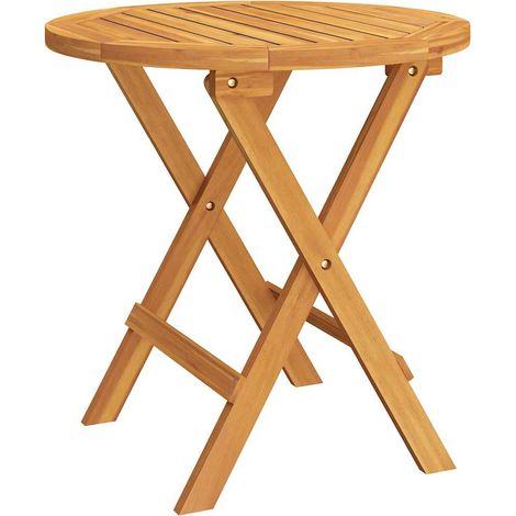vidaXL Mesa bistró de terraza madera maciza de acacia Ø46x47 cm (1/2)