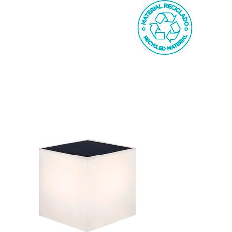 WALLY Aplique solar. Medidas 12x12x12 cm. Luz fría LED. Fabricado en España (1/4)
