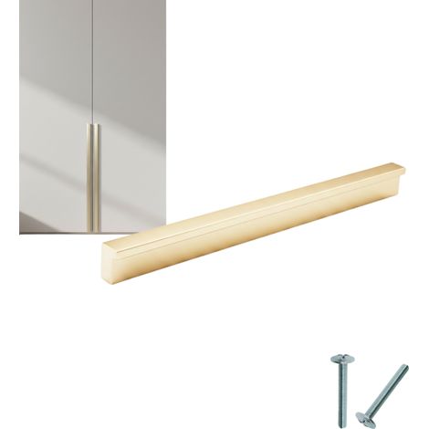 Tirador para muebles, tirador para piano, tamaño 512, dorado, moderno AKS (1/5)