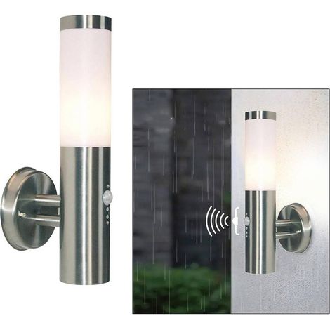 TrAdE Shop Traesio - Applique Led Lampada E27 Parete Sensore Movimento Luce Esterni Giardino Ip44 230v - (1/5)