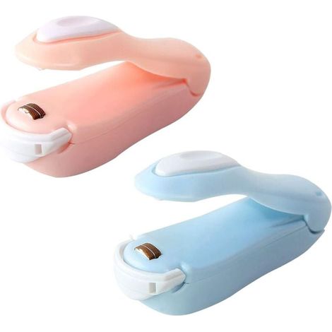2pcs mini scelleur pour sac scelleur thermique portable portatif scelleur de sac pour plastique manuelle machine de scellage sous vide thermoscelleuse alimentaire (Batterie non incluse)-Fei Yu (1/4)