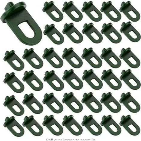 50x Clips de serre - Supports de suspension pour plantes de serre, œillets parfaits pour créer un treillis dans votre paradis. (1/3)