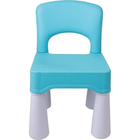 Silla De Plástico Para Niños MINKUROW, Duradera Y Liviana, Altura Del Asiento De 9.3 ", Uso Interior O Exterior, Azul Claro (1/5)