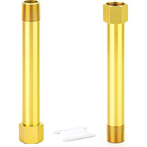 2 piezas de racores de latón, rosca hembra a macho 1/8" BSP, adaptador de extensión para racor recto de 125 mm de largo, conector reductor para drenaje (1/5)