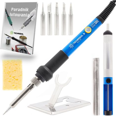 Techrebal "Blue Jet" TBJ60W Set saldatore di precisione 10 in 1 con potenziometro da 60 W
