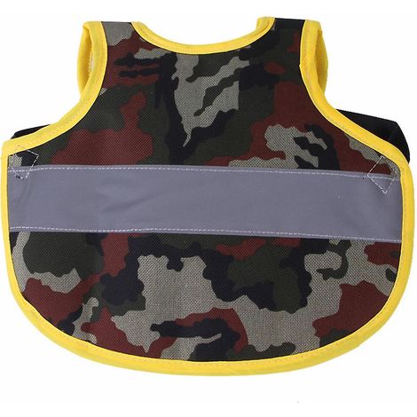 Lot de 3 gilets réfléchissants pour poules, harnais ajustable, selle de marche, tabliers, protection contre les plumes pour canards, poules, oies et poussins, camouflage (1/5)