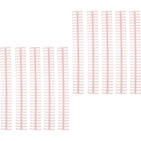 Vendus par paquets de 10, bandes de reliure à feuilles mobiles de 30 trous, diamètre intérieur de la reliure en plastique 13 mm, rose poudré. (1/5)