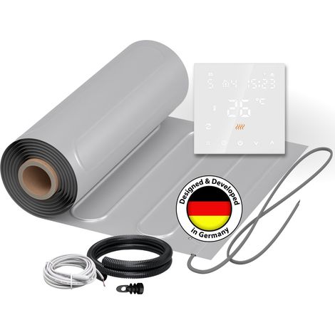 Heizmatte WARMON ALU 150 W/m² inkl. TS 300 Smart WiFi Thermostat weiß - 10 m²