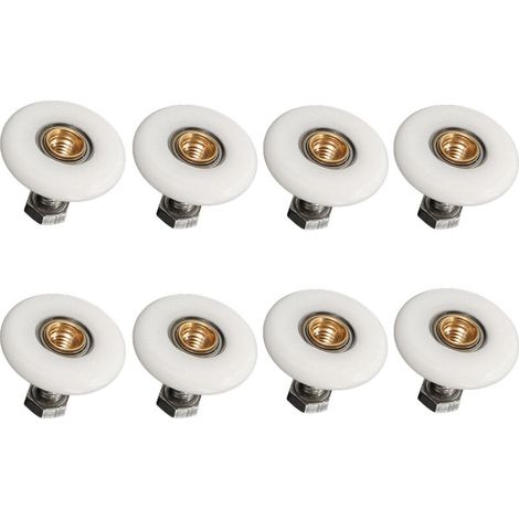 Set mit 8 Rollen für Duschkabinentür 19mm Schiebetür Rollen für Duschkabinentür mit Schraube