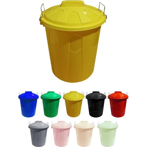 Cubo Basura de plástico con Tapadera  Cubo almacenaje y reciclaje (1/5)