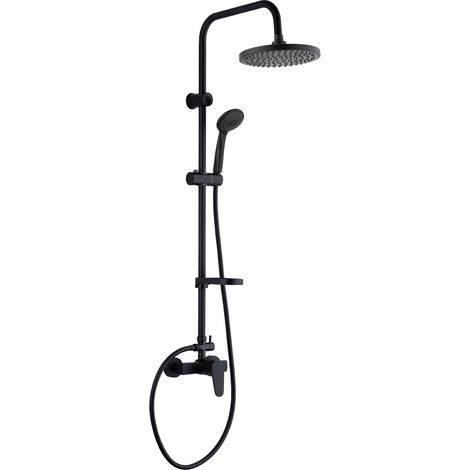 Schwarze Intra Kuchinox Duschsäule mit Armatur (1/4)