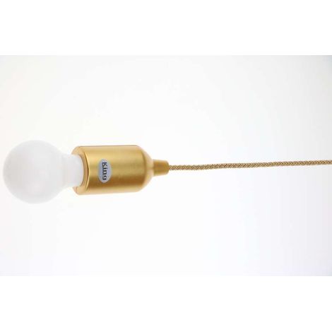 King Home LAMPADA LED K-LIGHT A BATTERIA PICCOLA ORO 5x130h cm (1/5)