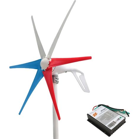Éolienne, Conversion Énergétique Efficace, Faible Vitesse de Démarrage, 24V-b, 6 Lames Multicolores, 400W-b (1/2)