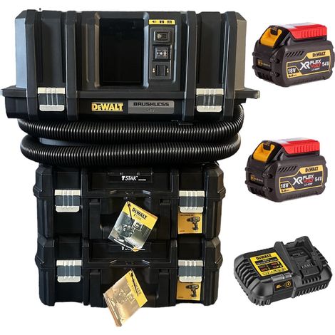 Dewalt Cordless XR FLexvolt M-Class Wet Dry Vacuum + x2 TStak Case x2 6ah Kit (1/5)