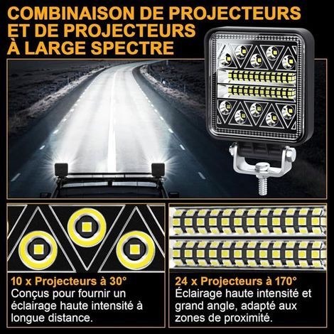 102W Phare de Travail à LED 10200LM Feux de Recul Led 12v, Phare Led Projecteurs pour voiture, tracteur bateau, 12-24v camion… (1/4)