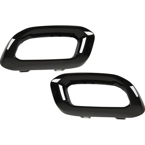 Enjoliveurs de protection d'embout d'échappement compatibles avec Mercedes-Benz GLC, GLE et GLS (X253, C253, W167, V167, C167, X167 AMG Line, 2020-2023), noir brillant (1/5)