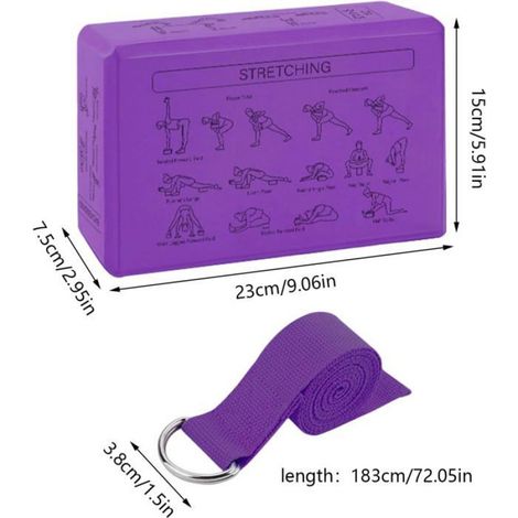 Blocs de yoga - Lot de 2 pièces légers et haute densité, cale de yoga comme appareil d'entraînement - Pour la maison, le studio (1/4)