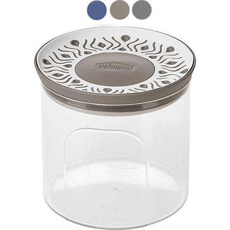 Barattolo da Cucina tondo con Tappo ermetico Bianco e Tortora Tosca 1,2 litri