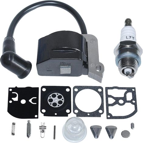Bobine d'allumage Bougie pour Stihl HS45 FS55 FS38 Kit de réparation de carburateur 4140 400 1308, Bobine d'allumage, Bougie, Kit de réparation de carburateur (1/5)
