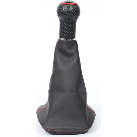 Passend für Volkswagen Golf 4 Schaltknauf, rotes Staubschutzset, Schalthebel, Schaltgestänge, Bekleidungszubehör, rot, 23 mm Durchmesser, 6 Gänge, eine Packung. (1/4)