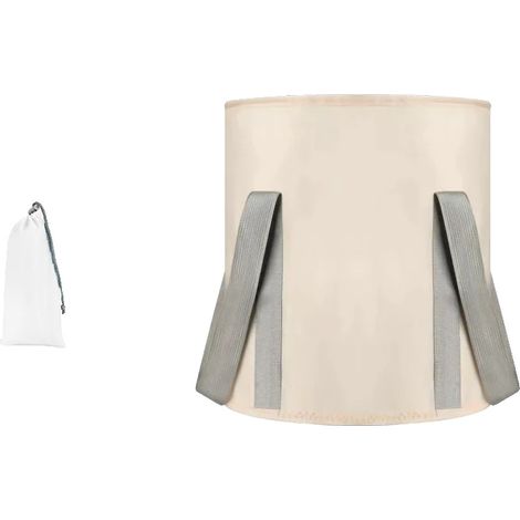 Baignoire de trempage pour les pieds, design pliable, isolée pour la rétention de chaleur, grand Beige (1/2)