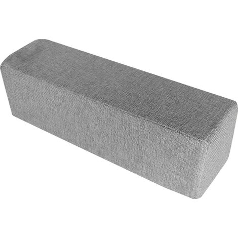 Rechteckiges Sofa-Armlehnenkissen, Armlehnenkissen für Sofa, Ellbogenstütze mit abnehmbarem und waschbarem Kissenbezug, für Schlafzimmer und Wohnzimmer, 50 x 15 x 15 cm, Dunkelgrau