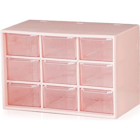 Aufbewahrungsbox aus Kunststoff mit 9 Schubladen für Kleinteile, Werkzeug und Bastelbedarf, zur Wandmontage (1/5)