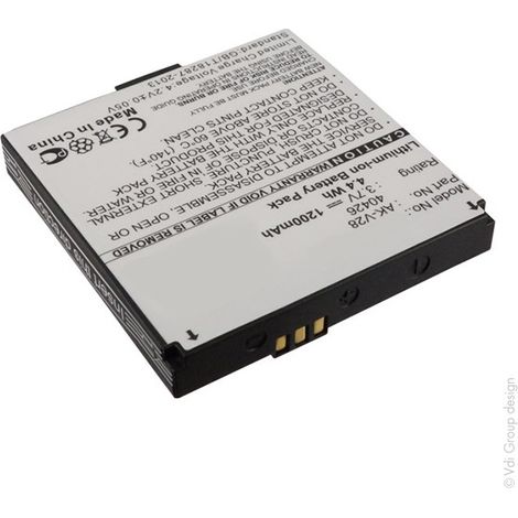 NX - Batterie téléphone, smartphone, GSM pour Emporia 3.7V 1200mAh - 40426AK-V28AK-V29