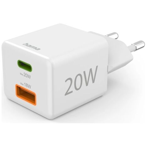 El cargador rápido Hama de 20 vatios es la solución perfecta para mantener tus dispositivos siempre listos para usar. Con su tecnologÃa avanzada, p