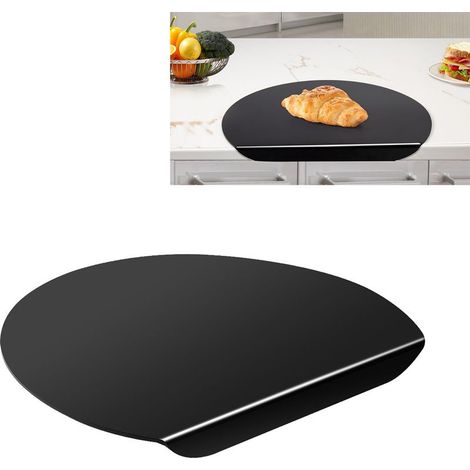 Planche à découper en acrylique, surface antidérapante, pour fruits et légumes, pour plan de travail, indispensable de cuisine (Noir, 40 x 30 cm) (1/5)