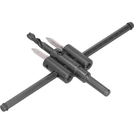 Lot de 2 scies cloches réglables 30-200mm, foret à bois rond pour perçage, outil de bricolage menuiserie (1/5)