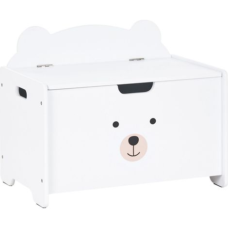 Toy Box with Bench MDF Nightstand Playroom Storage Animal Theme Kids Room Scandinavian Style MIMILI (1/5)