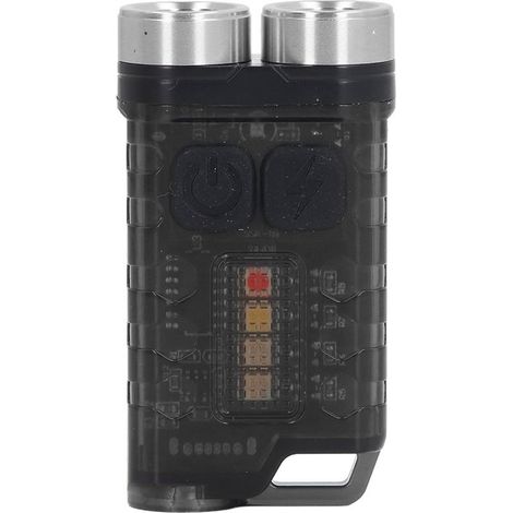 Mini lampe de poche porte-clés puissante, LED rouge UV bleue, 900lm, Rechargeable, 12 Modes, étanche IP65, aimant arrière V3 (1/5)