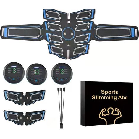 Entrenador abdominal multinivel portátil, estimulador muscular recargable, banda de fitness para fortalecer el tronco, banda de fitness para entrenamiento abdominal (1/5)