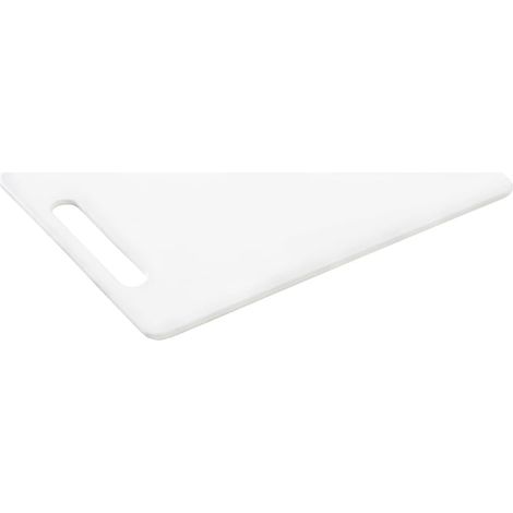 Planche à découper en plastique blanc – 38 x 24 cm – antidérapante, avec poignée – planche de cuisine