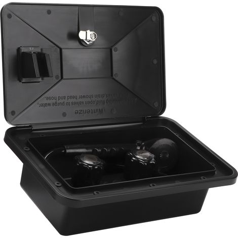 Douche extérieure RV Kit Mélangeur Eau Chaude Froide Réglable avec Flexible et Clés de Verrouillage pour Camping-car (1/5)