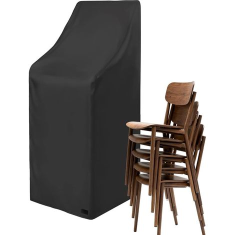 Gartenstuhl Schutzhülle Möbelschutz Schützt Gartenmöbel Wasserdicht und UV beständig 65 x 65 x 220 cm Schwarz (1/5)
