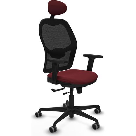 Silla de oficina piqueras y crespo Jorquera burdeos simil piel (1/2)