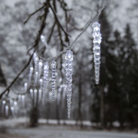 LED-Lichterkette "Gelido", 40 Eiszapfen, 8 Funkt. (1/4)