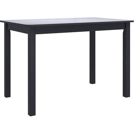 Maison Exclusive - Tavolo da Pranzo Nero 114x71x75cm in Legno Massello di Hevea (1/5)