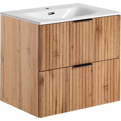 Mobile bagno con lavabo Adriel marrone 60cm (1/5)