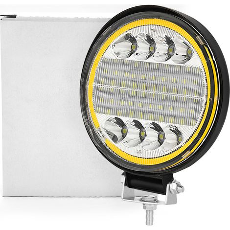 Phare de Travail LED 4 Pouces 126W avec Halo Angel Eyes Jaune pour Camion et Tout-Terrain-lsw (1/5)