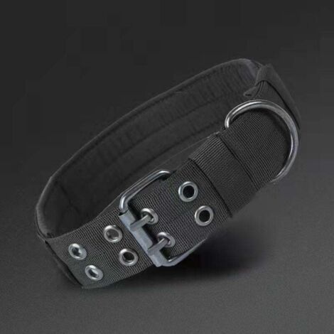QORVA-1 collier tactique en nylon pour chien de grande et moyenne taille, taille réglable, laisse pour chien