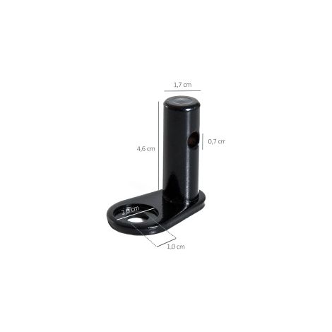 Ersatzkupplung pour remorque enfant en acier noir, facile à monter sur axe vélo FLORAGRACE (1/5)