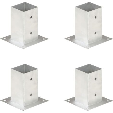 Ancres de poteau 4 pcs Métal galvanisé 81 mm (1/5)